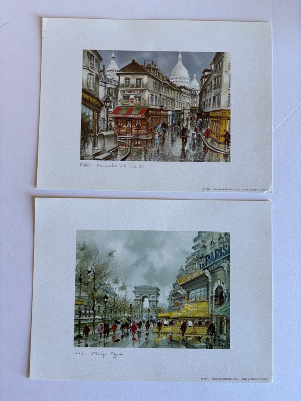 Vintage Parisian scene art prints by artist Maurice Legendre